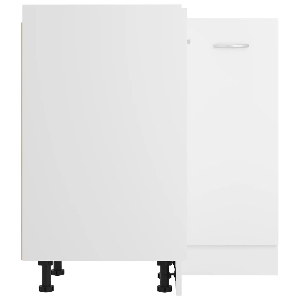 Galleria Design Corner Bottom Cabinet Lyon White 75.5x75.5x81.5 cm Engineered Wood