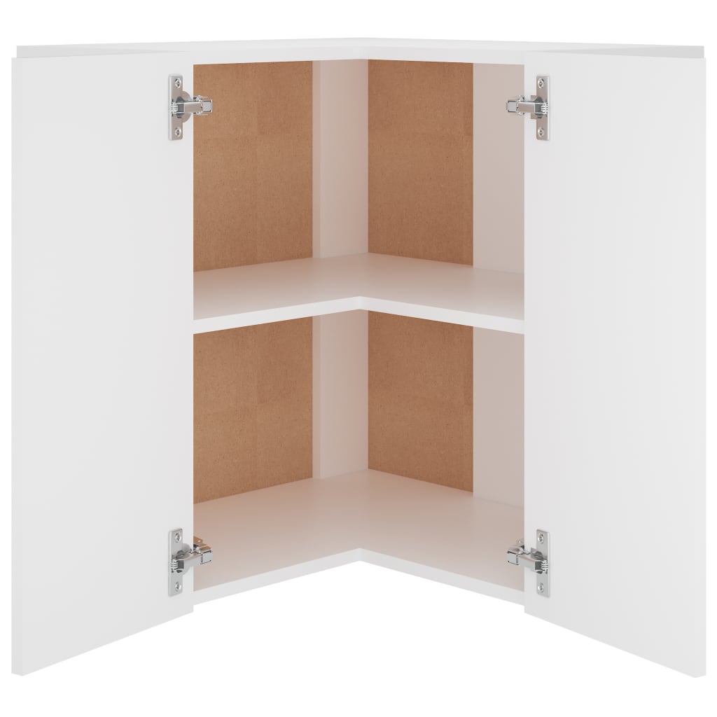 Galleria Design Hanging Corner Cabinet Lyon White 57x57x60 cm Engineered Wood