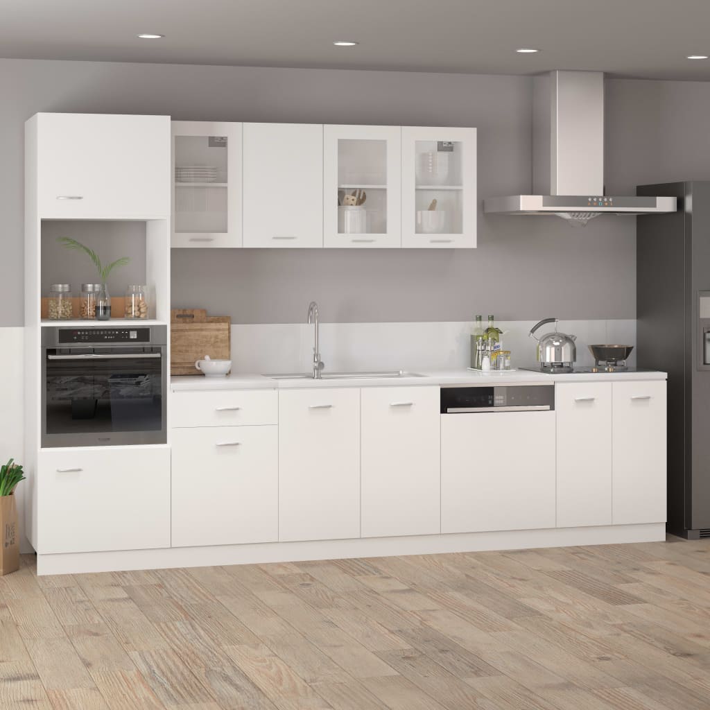 Galleria Design Microwave Cabinet Lyon White 60x57x207 cm Engineered Wood