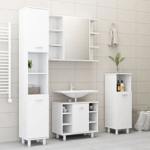 Galleria Design Bathroom Cabinet White 30x30x95 cm Engineered Wood