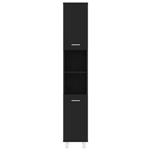 Galleria Design Bathroom Cabinet Black 30x30x179 cm Engineered Wood