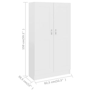 Galleria Design Book Cabinet White 82.5x30.5x150 cm Engineered Wood