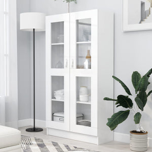 Galleria Design Vitrine Cabinet White 82.5x30.5x150 cm Engineered Wood