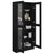 Galleria Design Vitrine Cabinet Black 82.5x30.5x185.5 cm Engineered Wood