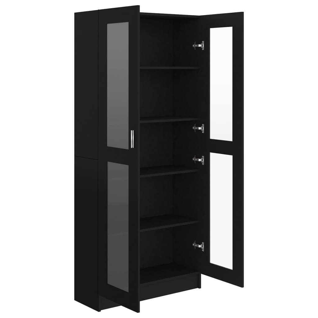 Galleria Design Vitrine Cabinet Black 82.5x30.5x185 cm Engineered Wood