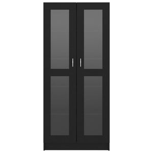 Galleria Design Vitrine Cabinet Black 82.5x30.5x185.5 cm Engineered Wood