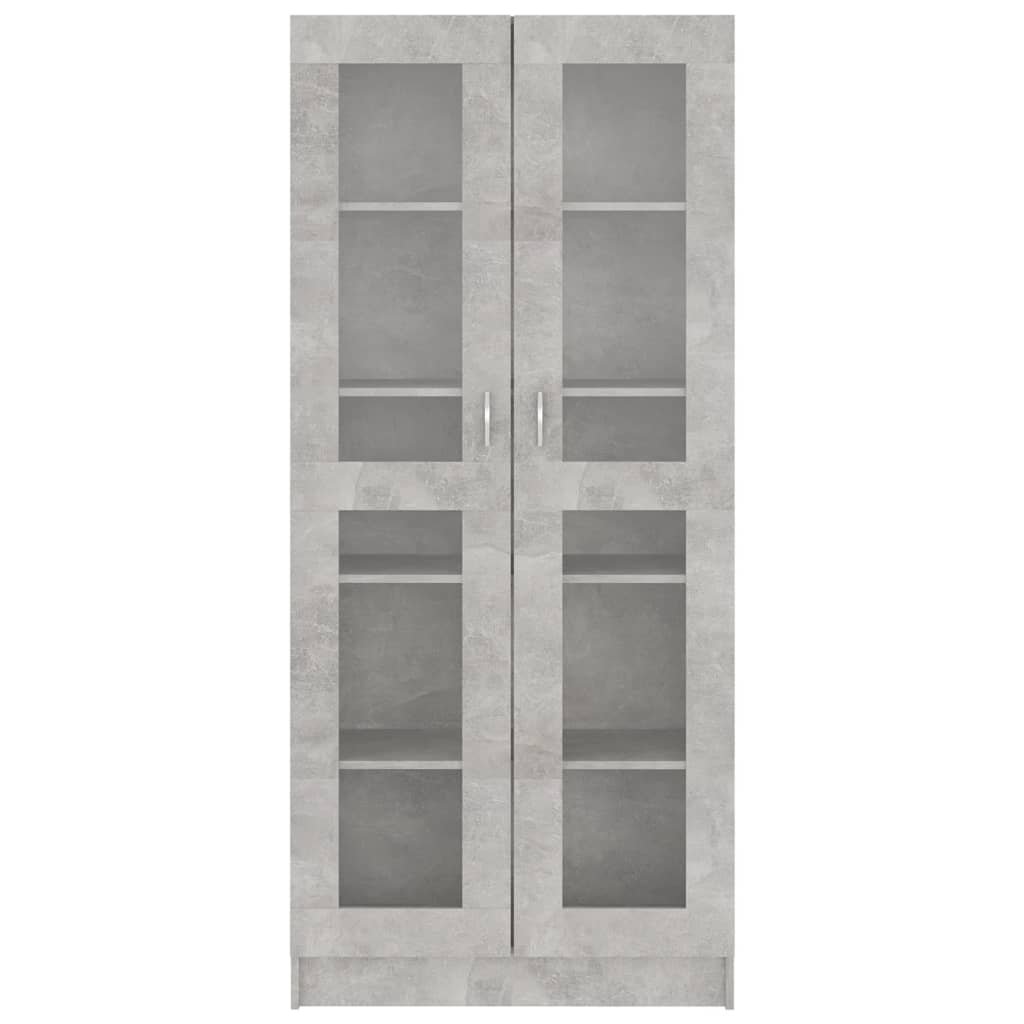 Galleria Design Vitrine Cabinet Concrete Grey 82.5x30.5x185.5 cm Engineered Wood