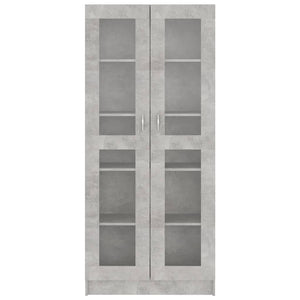 Galleria Design Vitrine Cabinet Concrete Grey 82.5x30.5x185.5 cm Engineered Wood