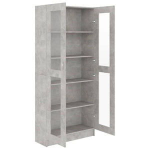 Galleria Design Vitrine Cabinet Concrete Grey 82.5x30.5x185.5 cm Engineered Wood