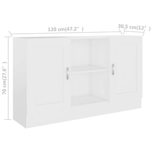 Galleria Design Sideboard White 120x30.5x70 cm Engineered Wood