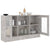 Galleria Design Vitrine Cabinet Concrete Grey 120x30.5x70 cm Engineered Wood
