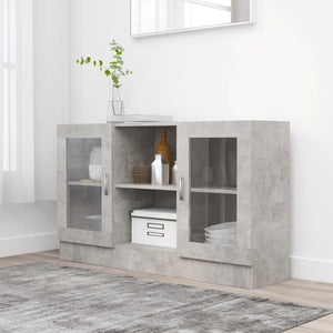 Galleria Design Vitrine Cabinet Concrete Grey 120x30.5x70 cm Engineered Wood
