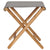Galleria Design Folding Chairs 2 pcs Solid Teak Wood and Fabric Dark Grey