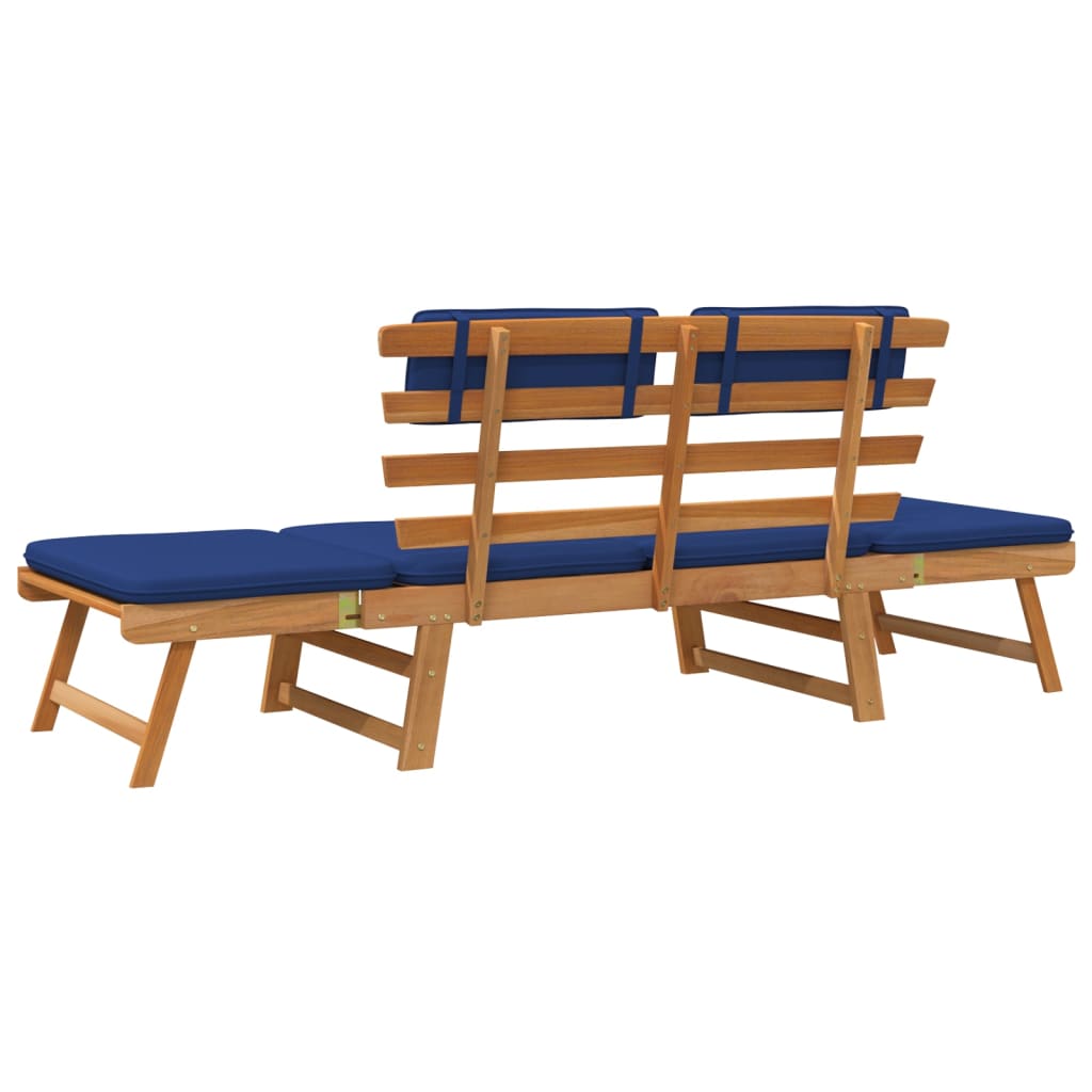 Galleria Design Garden Bench with Cushions 2-in-1 190 cm Solid Acacia Wood
