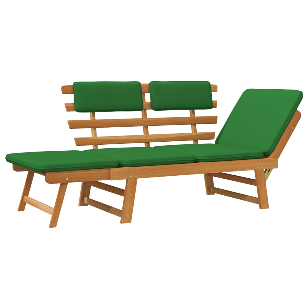 Galleria Design Garden Bench with Cushions 2-in-1 190 cm Solid Acacia Wood