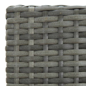 Galleria Design Garden Bar Stools with Cushions 2 pcs Grey Poly Rattan