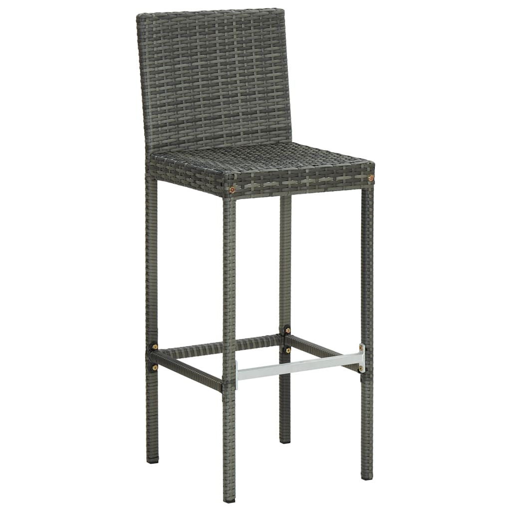 Grey wicker bar 2025 stools