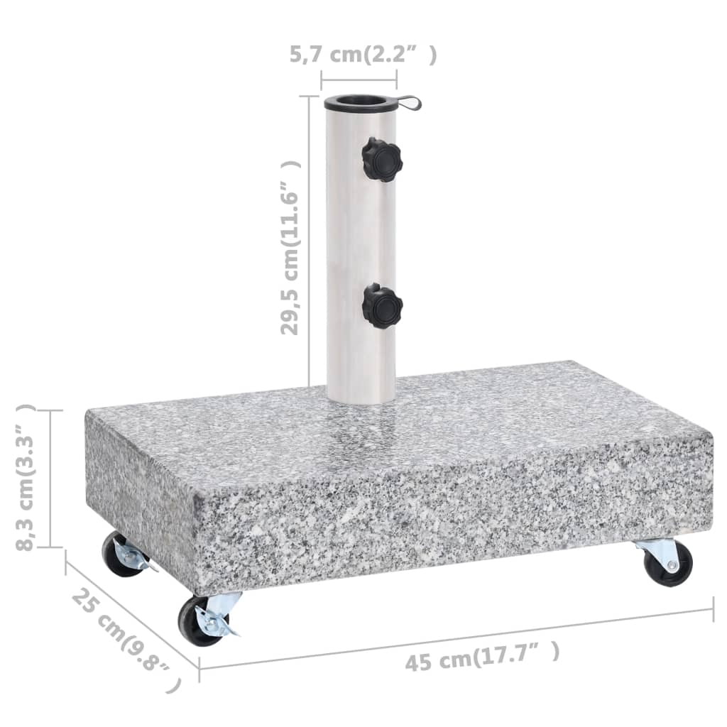 Galleria Design Umbrella Base Light Grey 45x25x8.3 cm Granite