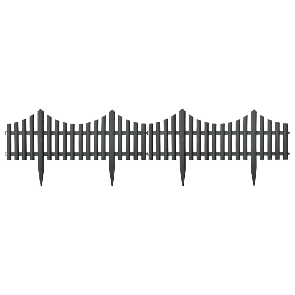 Galleria Design Lawn Edgings 17 pcs Anthracite 10 m PP