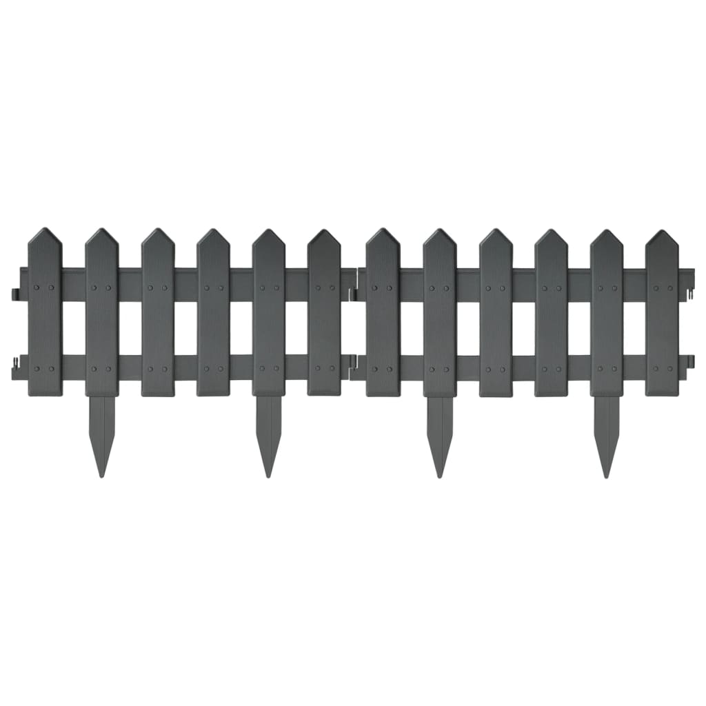 Galleria Design Lawn Edgings 25 pcs Anthracite 10 m PP