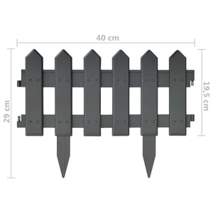 Galleria Design Lawn Edgings 25 pcs Anthracite 10 m PP