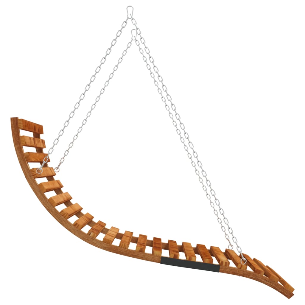 Galleria Design Swing Bed Solid Bent Wood with Teak Finish 115x147x46 cm