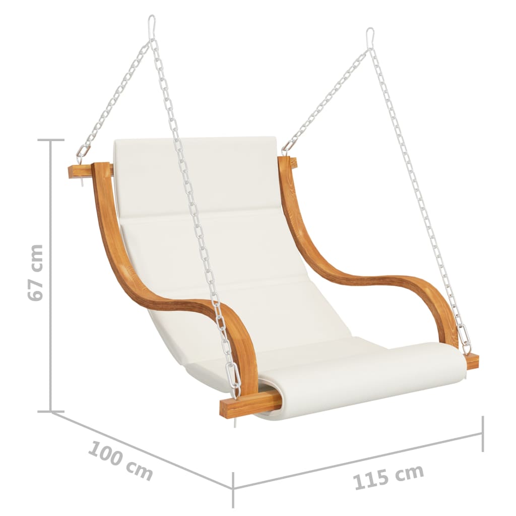 Galleria Design Swing Chair without Swing Frame with Cushion Bent Wood