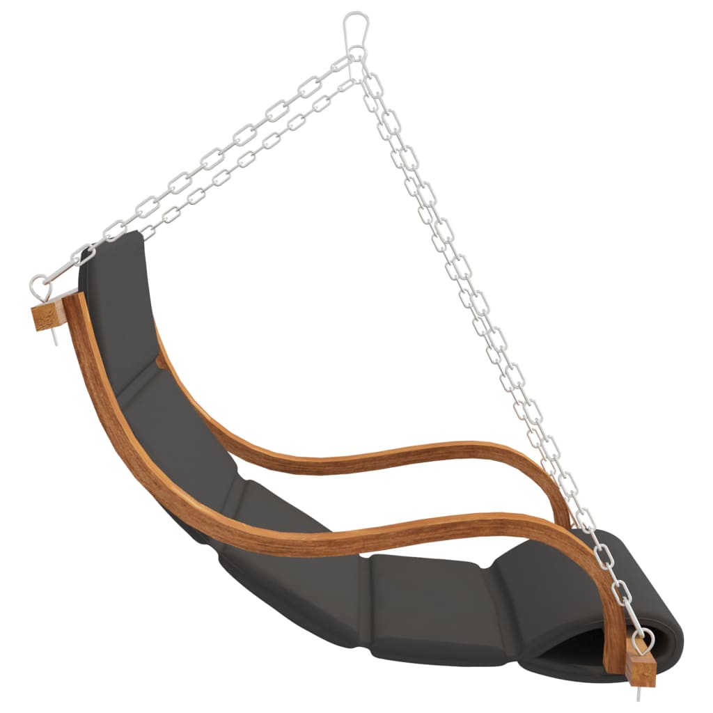 Galleria Design Swing Chair without Swing Frame with Cushion Solid Bent Wood