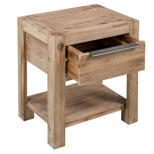 Galleria Design Nightstands with Drawers 2 pcs 40x30x48 cm Solid Acacia Wood