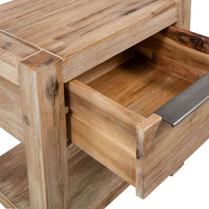 Galleria Design Nightstands with Drawers 2 pcs 40x30x48 cm Solid Acacia Wood