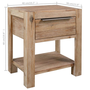 Galleria Design Nightstands with Drawers 2 pcs 40x30x48 cm Solid Acacia Wood