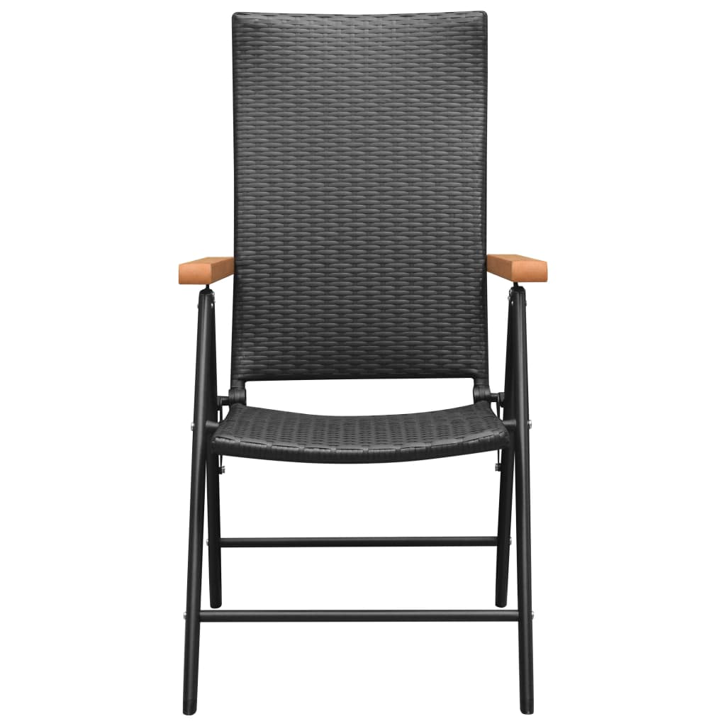 Galleria Design Garden Chairs 4 pcs Poly Rattan Black