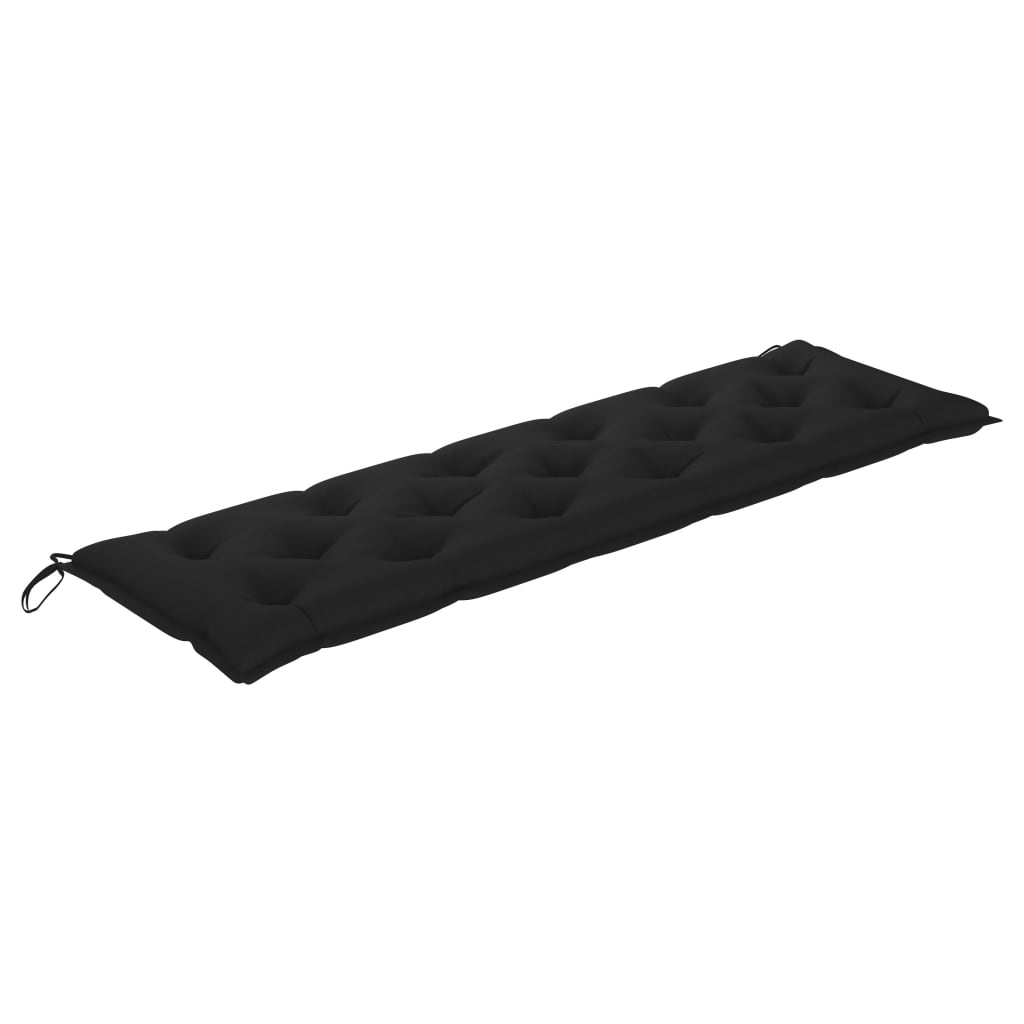 Galleria Design Garden Bench Cushion Black 180x(50+50)x7cm Oxford Fabric