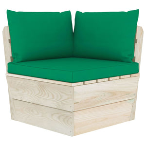 Galleria Design Pallet Cushions 3 pcs Green Oxford Fabric
