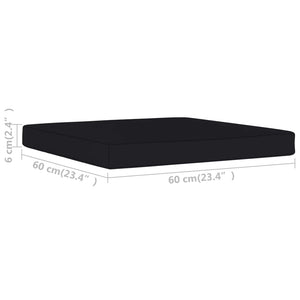 Galleria Design Pallet Cushion Black 60x60x6 cm Oxford Fabric