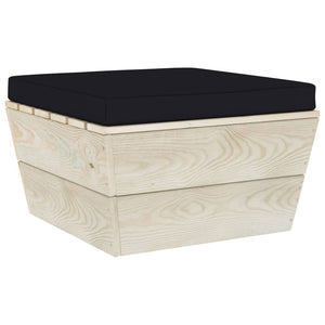 Galleria Design Pallet Cushion Black 60x60x6 cm Oxford Fabric