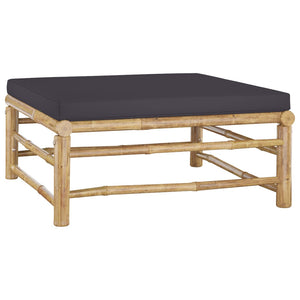Galleria Design 3 Piece Garden Lounge Set with Dark Grey Cushions Bamboo