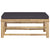 Galleria Design Garden Footrest with Dark Grey Cushion Bamboo