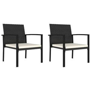 Galleria Design Garden Dining Chairs 2 pcs Poly Rattan Black