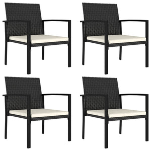 Galleria Design Garden Dining Chairs 2 pcs Poly Rattan Black