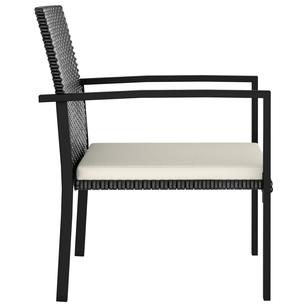 Galleria Design Garden Dining Chairs 2 pcs Poly Rattan Black