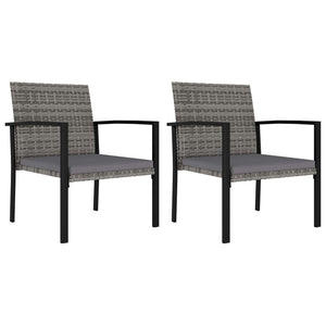Galleria Design Garden Dining Chairs 2 pcs Poly Rattan Black