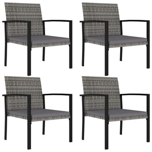 Galleria Design Garden Dining Chairs 2 pcs Poly Rattan Black