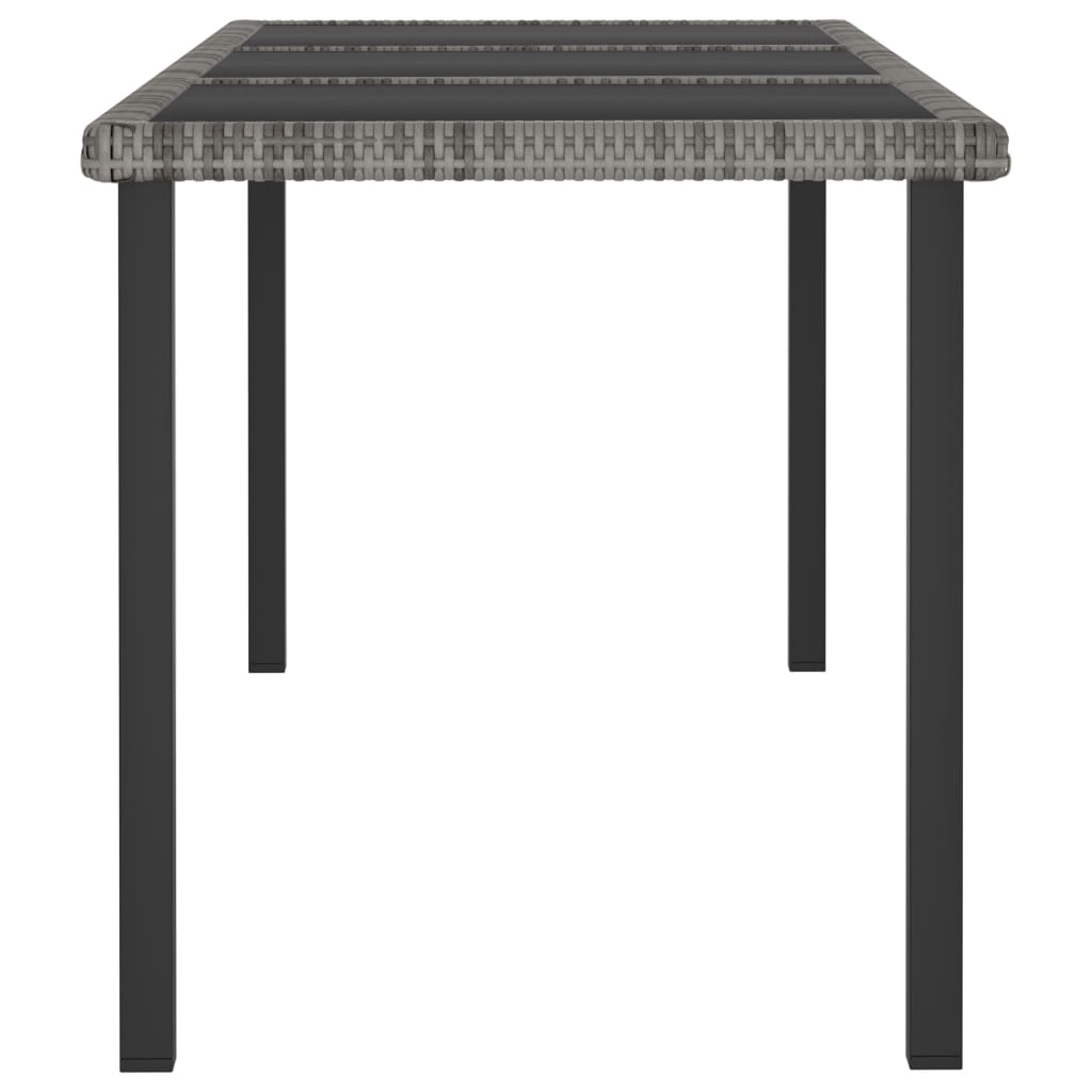 Galleria Design Garden Dining Table Grey 180x70x73 cm Poly Rattan