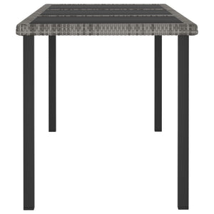 Galleria Design Garden Dining Table Grey 180x70x73 cm Poly Rattan