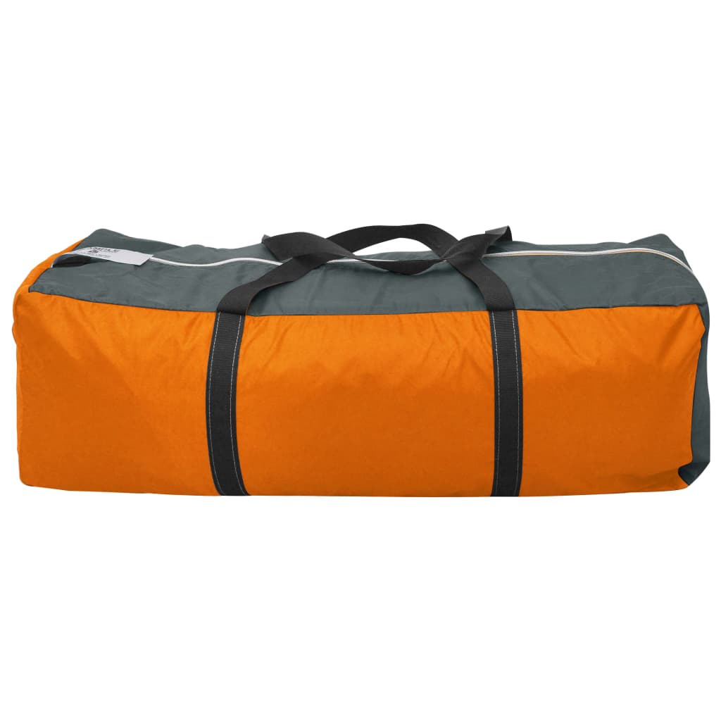 Galleria Design Camping Tent 9 Persons Fabric Grey and Orange