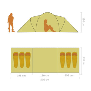 Galleria Design Camping Tent 6 Persons Blue and Light Blue