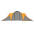 Galleria Design Camping Tent 6 Persons Grey and Orange