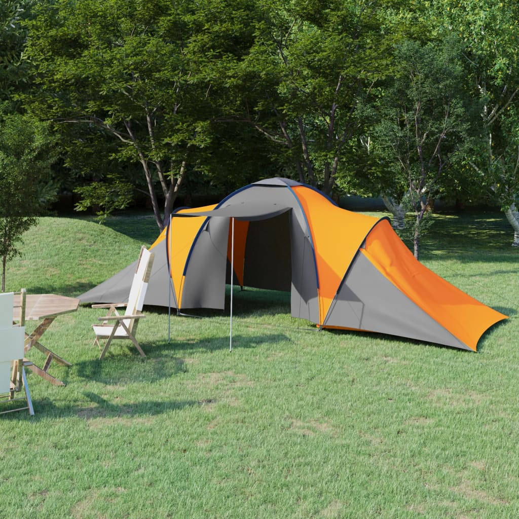 Galleria Design Camping Tent 6 Persons Grey and Orange