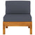 Galleria Design 3-Seater Garden Sofa with Dark Grey Cushions Acacia Wood